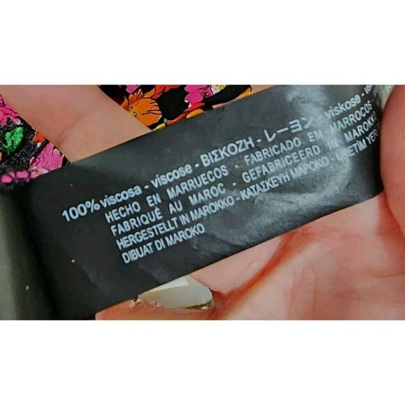 NWT ZARA Accesories Floral CROSSOVER WRAP DRESS Ruffle Size Large - Picture 6 of 7